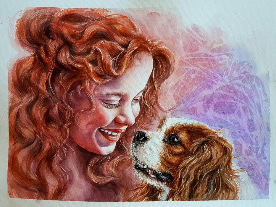 Рисувам акварелни портрети по снимка