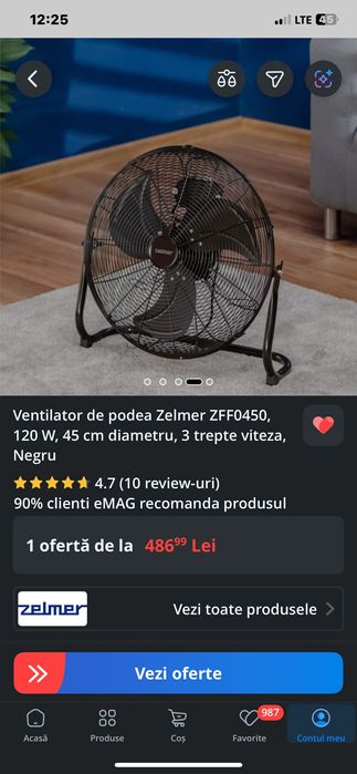 Ventilator de podea ZELMER