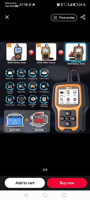 Vând diagnoza auto Ancel ad410 pro
