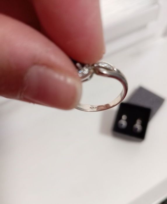 Комплект с сапфиром 925!