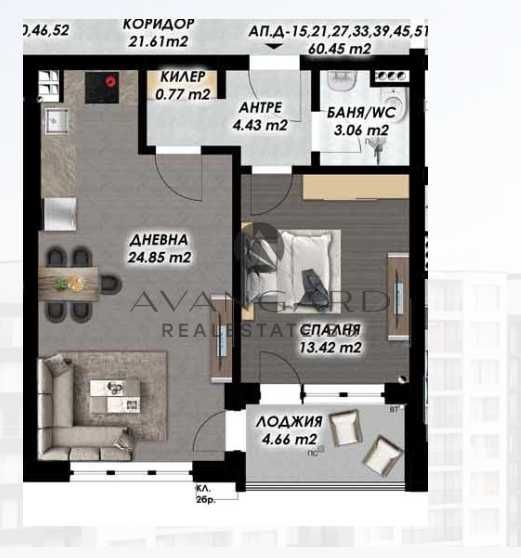 Продава се Двустаен апартамент в Пловдив, Кършияка - 79 кв.м за 955 €/кв.м - Снимка #2