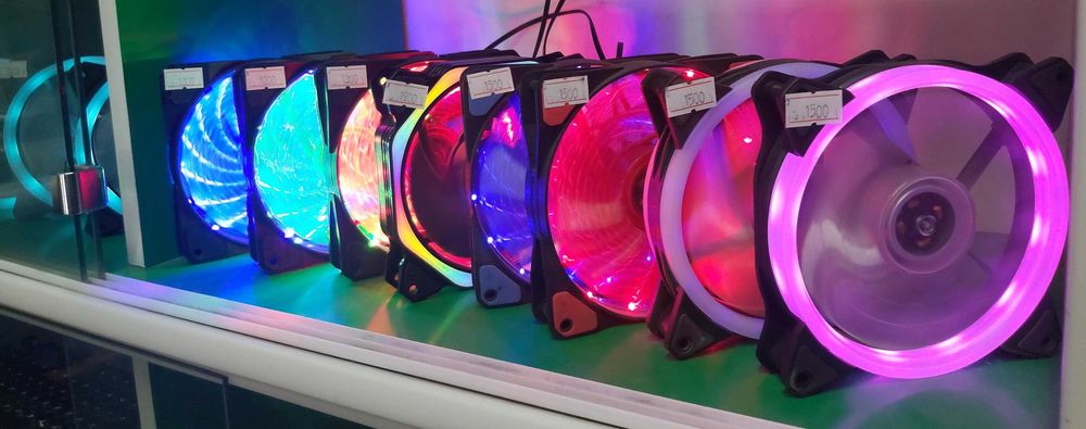 Вентиляторы . Кулеры компьютерные с подсветкой 12 см от 1300 тенге