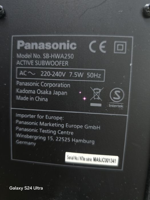 Soundbar Panasonic SC-HTB250EGK