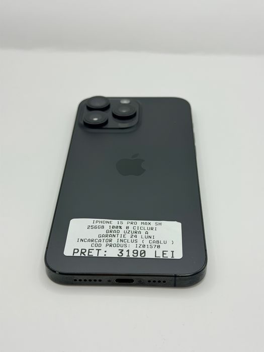 Iphone 15 Pro Max 256GB 100% Garantie Rate BuyBack - zonemag.ro