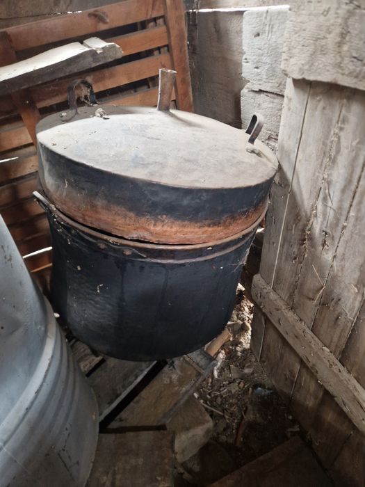 Cazan aramă cu răcitor si țevi aramă