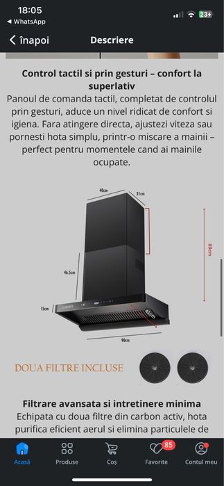 Hota pentru bucatarie