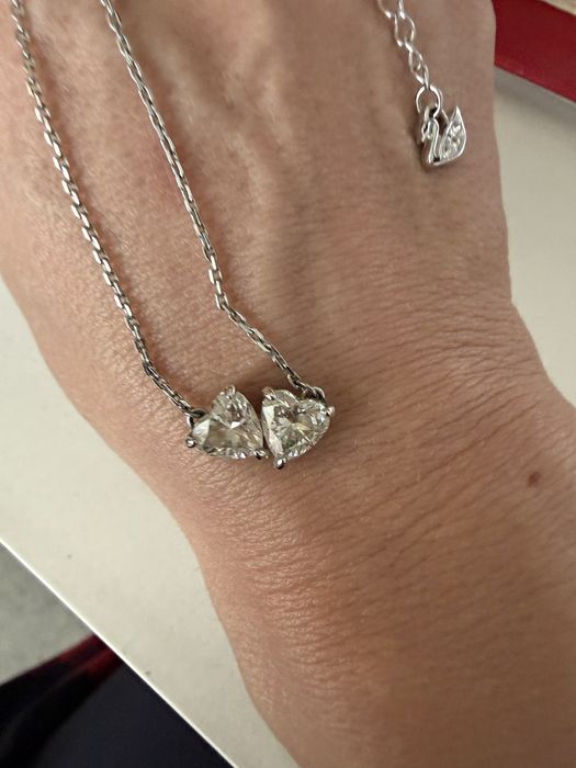 Swarovski Колие- Heart, White, rhodium plated със сертификат