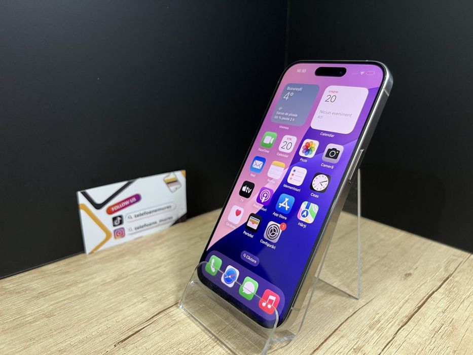 Iphone 15 Pro 128Gb Natural Titanium Second-Hand Foarte Bun 3 ani gara