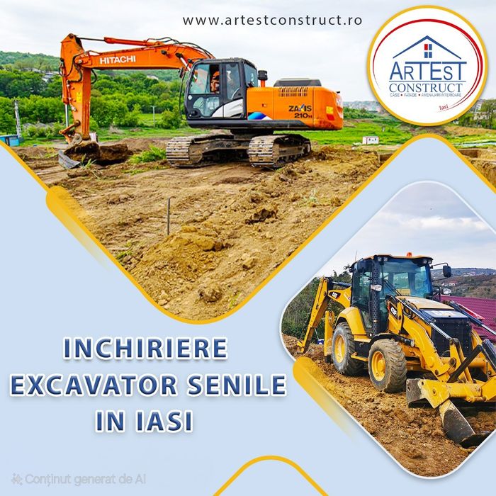 Buldoexcavator Caterpillar de închiriat