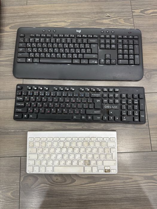 Продам клавиатуры б/у: Apple iMac, Logitech и Delux