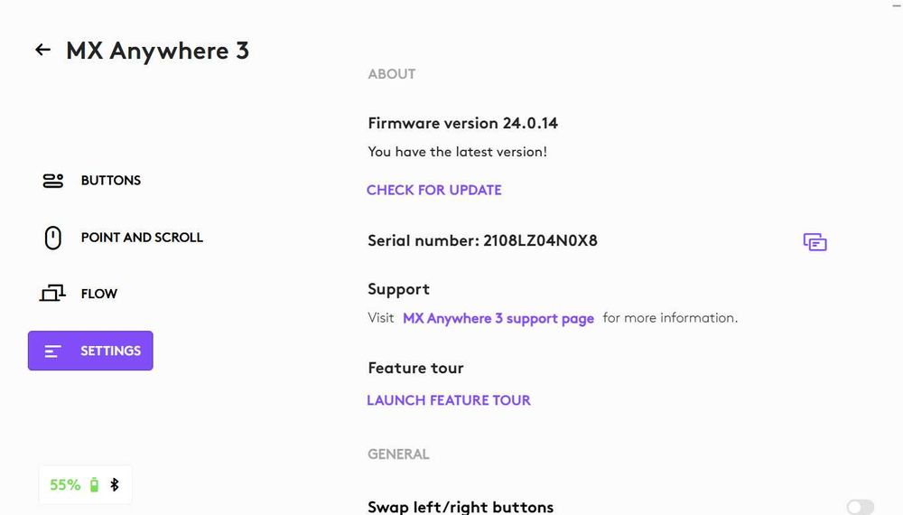 Mouse wireless Logitech MX Anywhere 3, 2.4GHz&Bluetooth, USB-C, Rose