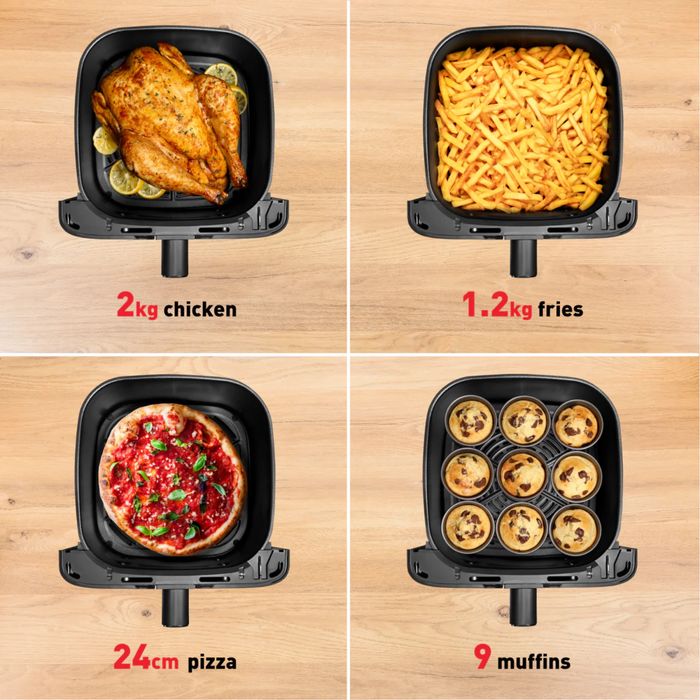 Friteuza cu Aer Cald Tefal Easy Fry Mega Putere X 8 programe Nouă