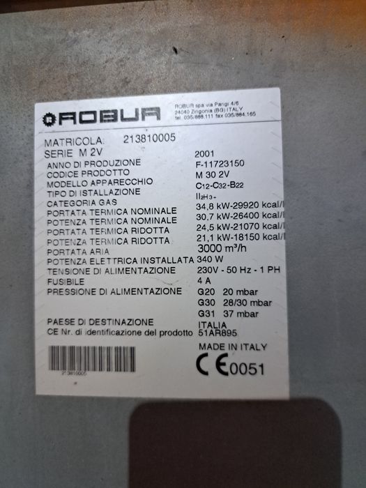 Aeroterma pe gaz , ventiloconvector