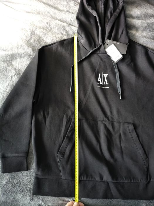 Armani Exchange hanorac unisex negru cu logo brodat mărimea S nou