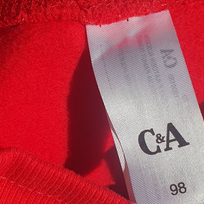Pantaloni trening 3 ani noi vătuiți cu etichetă 98, roșu, fete, băieți
