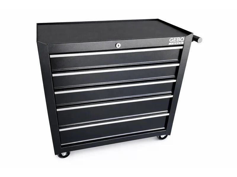 Шкаф за инструменти с 5 чекмеджета, черен gebo tools