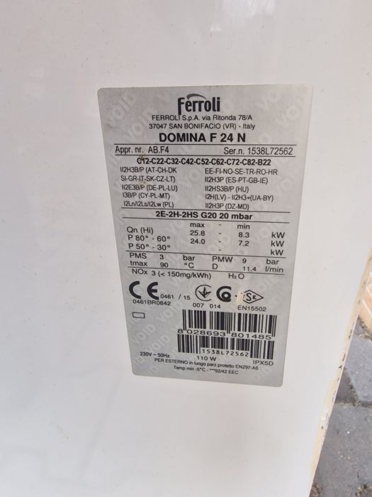 Ferroli Bluehelix Tech 25 C , Ferroli toate modelele