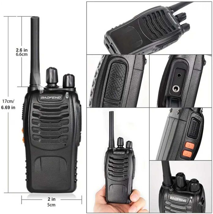 Stații Radio Walkie Talkie Emisie recepție 2buc SET Kit 4km semnal