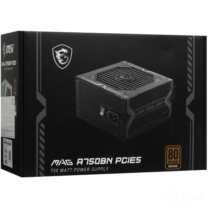 - Блок питания MSI MAG A750BN 750W (80 PLUS Bronze)