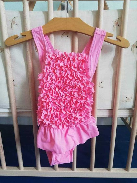 НОВ розов бански M&S за момиченце размер 98 (2-3г)