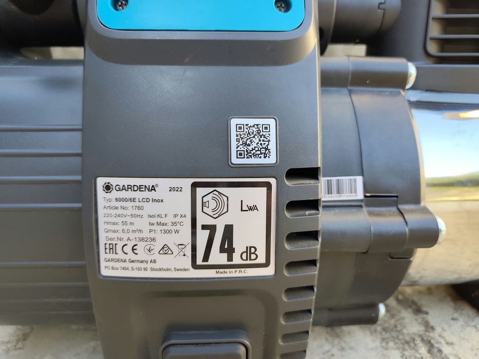 Gardena 6000/6E LCD INOX напълно автоматична помпа за вода