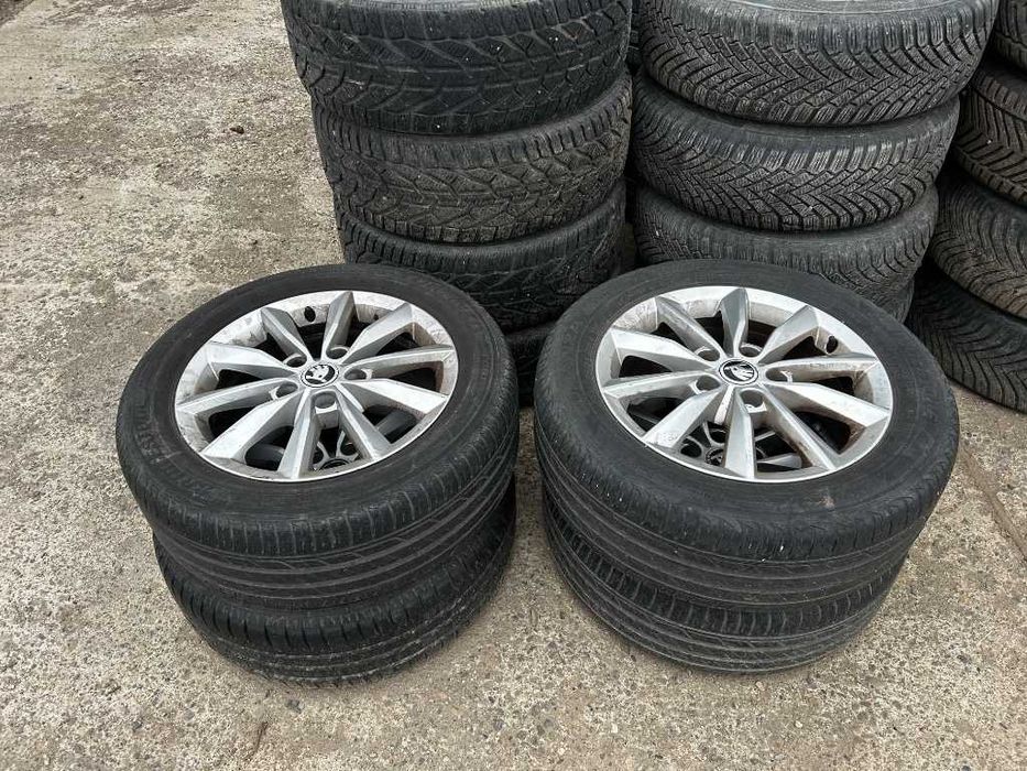 Set 4 Jante Aliaj 5x112 205 55 16 R16 Skoda 5E0601025BA 6,5x16H2 ET46