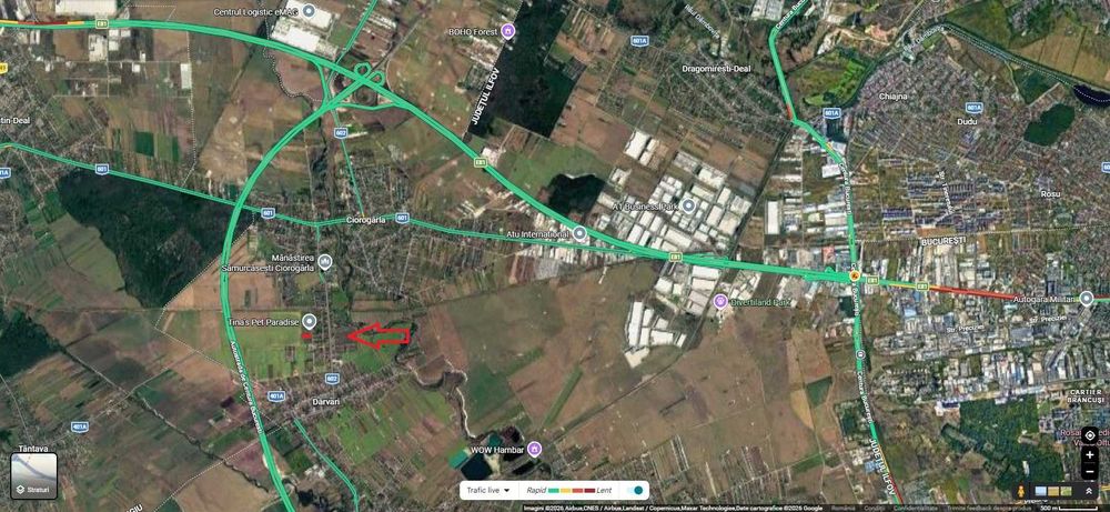 Vând teren intravilan - 2.500 mp, Ciorogârla, Ilfov