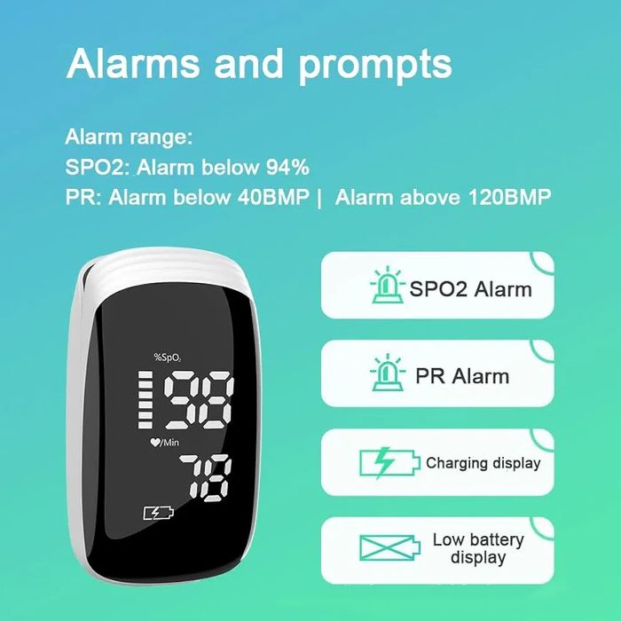 Умный Пульсоксиметр перезаряжаемые измеритель уровня кислорода в крови