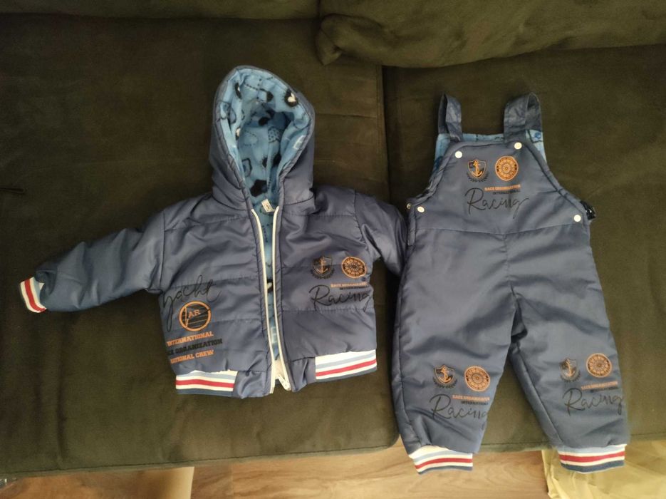 Costum NOU de iarnă bebe 0-3 luni geaca+salopetă