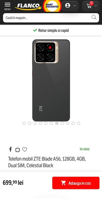 ZTE bladde A 56 sigilat, garanție 2 ani