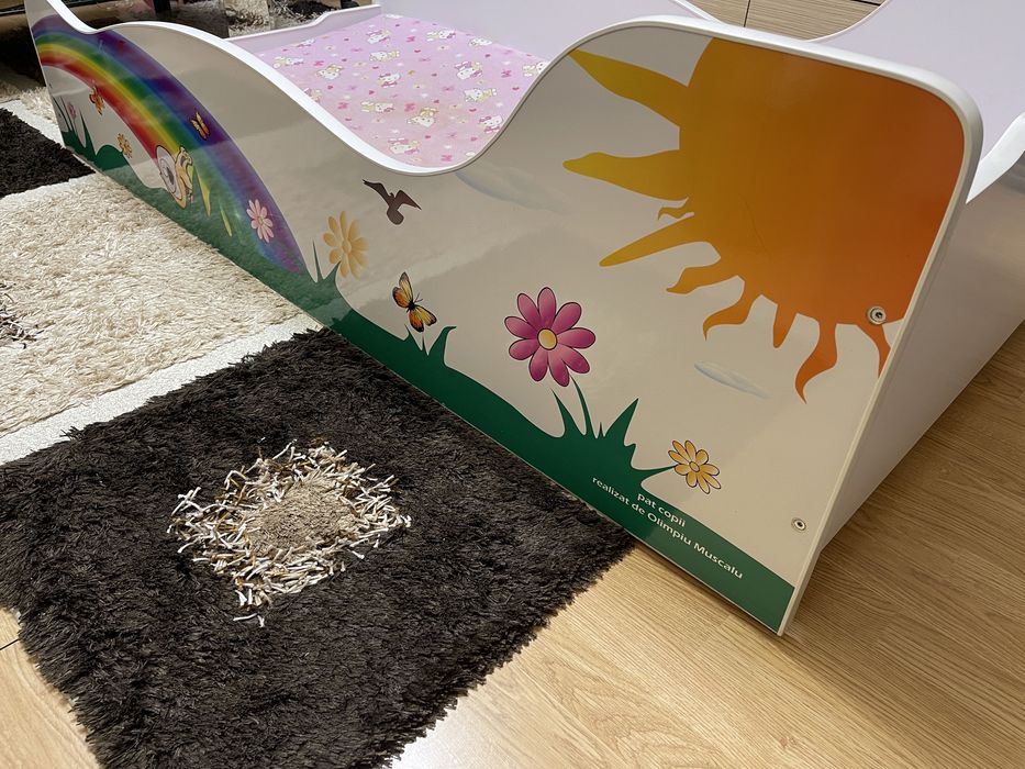 Vand pat copii 170x85x56 model curcubeu design Olimpiu Muscalu