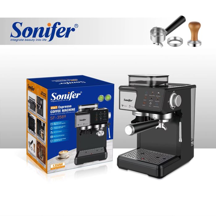 Доставка! Автоматическая кофеварка с кофемолкой Sonifer SF-3589