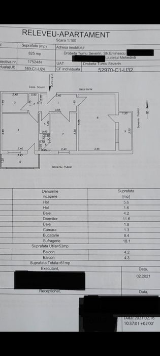 Vând  apartament  2 camere, decomandat, etaj 4/4
