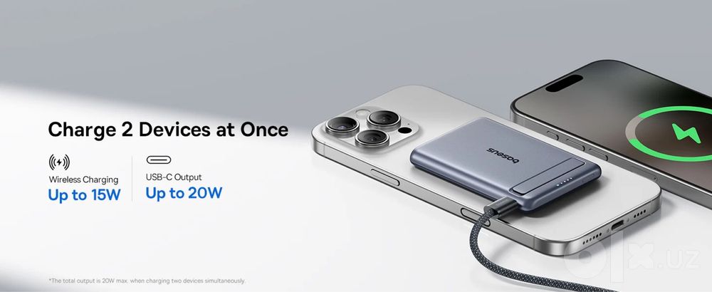 Baseus PicoGo 5000 мАч - MagSafe Power Bank Qi2 15W, PD 20W ultra slim