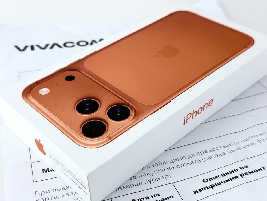 НОВ! Apple iPhone 17 Pro Max 512GB Cosmic Orange 2г. Гаранция!