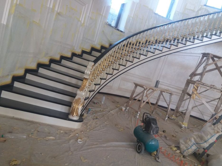 Деревянные лестницы Yog'ochdan zinalar