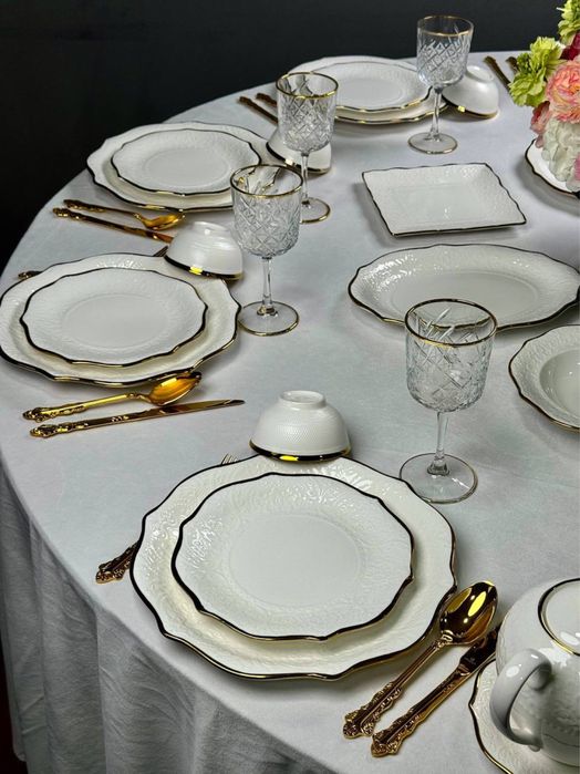 Prokat chini idishlar va stol stullar