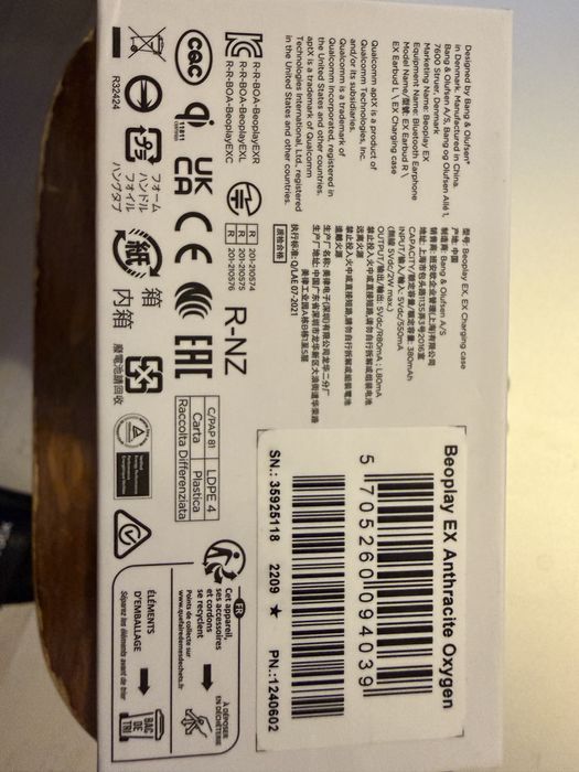 Безжични слушалки Bang & Olufsen - Beoplay EX, TWS, Anthracite Oxygen