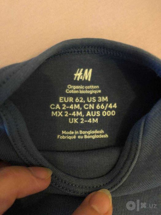 бодики для мальчика на 1-2 месяца фирмы H&M