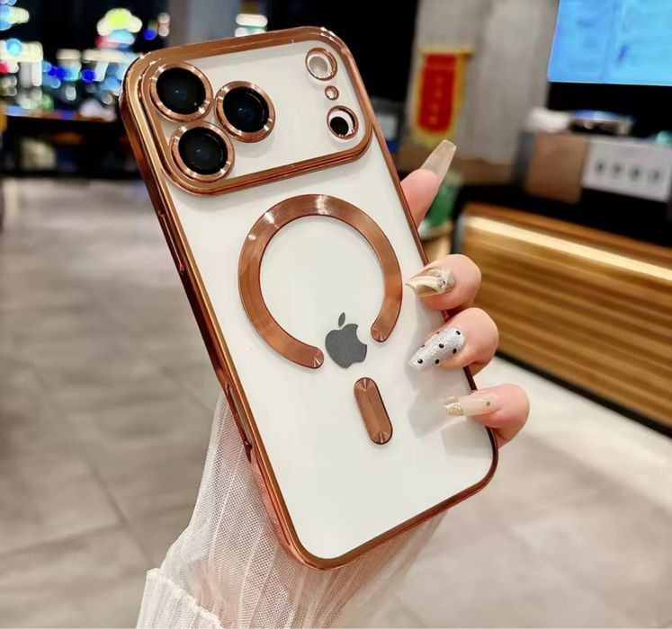 IPHONE 17 17 AIR 17 PRO 17 PRO MAX Husa Magsafe Lucioasa Protectie Cam