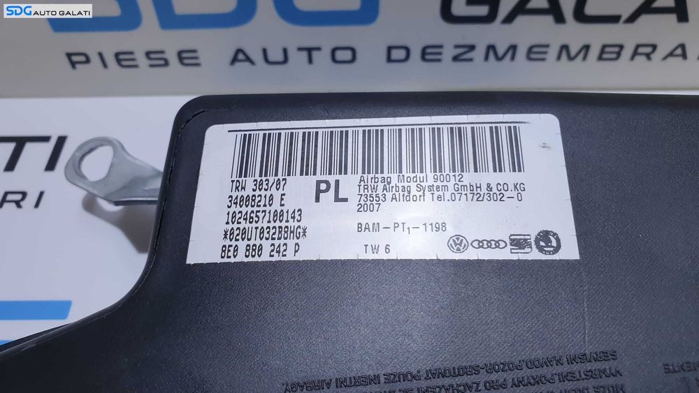 Airbag Scaun Dreapta Fata Pasager Audi A4 B7 2005 - 2007 Cod 8E0880242P [L9708]