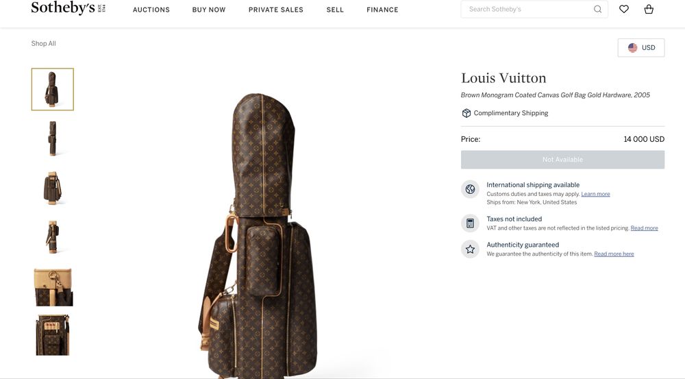 оригинал гольф сумка Louis Vuitton