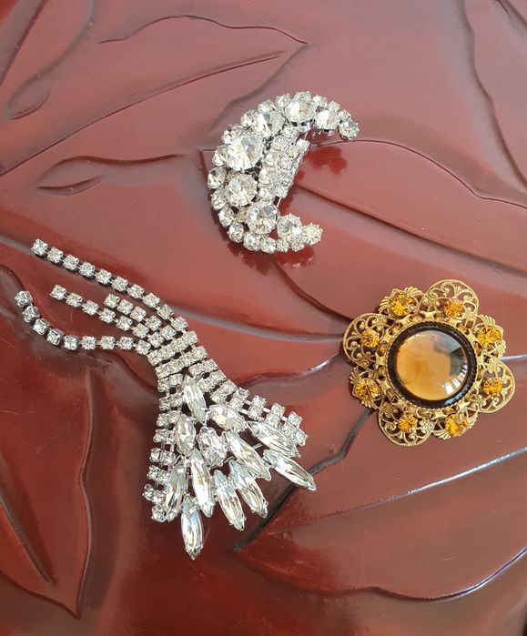 Винтажная Бижутерия Клипсы Бусы Колье