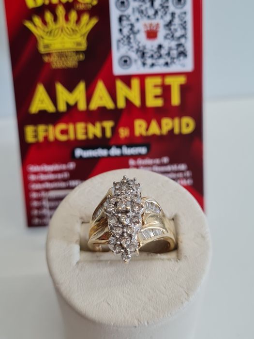 Inel de aur 14K cu briliante Amanet BKG
