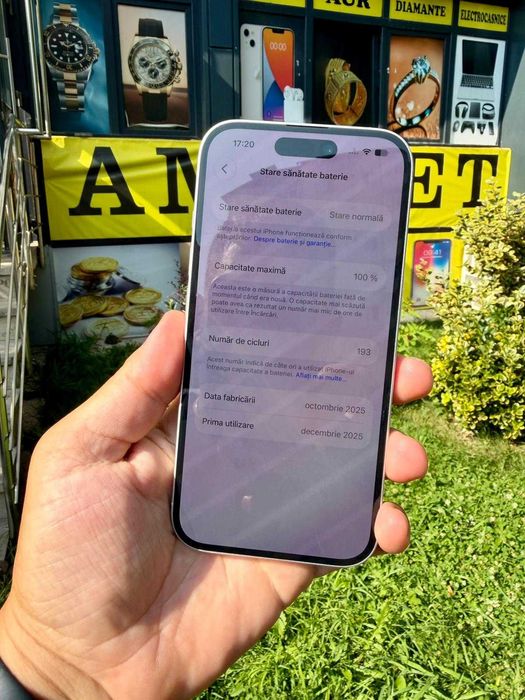 iPhone 16 / 128GB / White / 100% Baterie - ca Nou