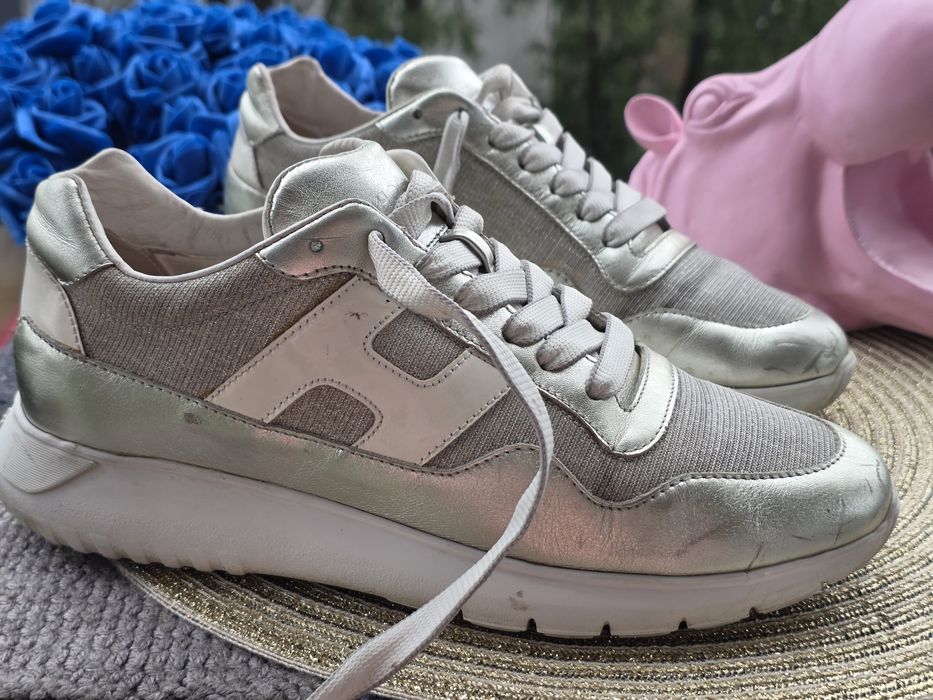 Hogan сребристи кецове N37, 5