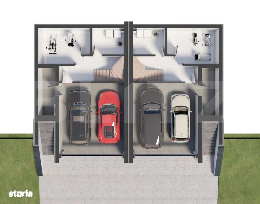Casa moderna cu terasa panoramica si garaj dublu – confort, intimita