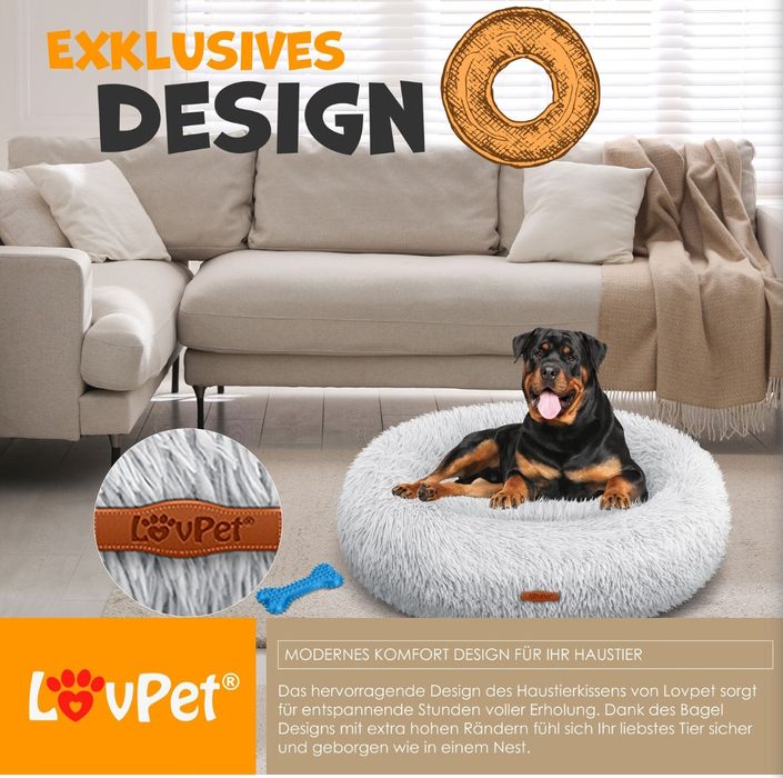 Кучешко / котешко легло, възглавница 100 см., Може да се пере, плюшена