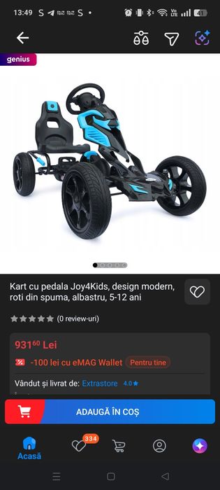 Kart cu pedale pentru copii