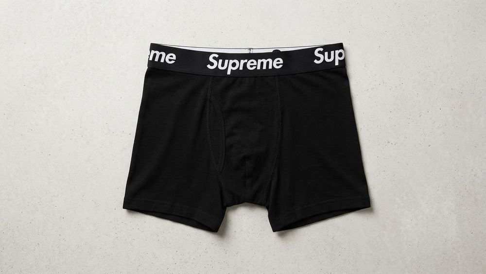 Set 3 perechi boxeri Supreme x Hanes – Negri – Mărimea S-M